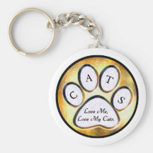 Aimez mon porte - clé de chats porte-clef