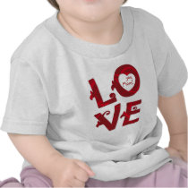 AIMEZ-vous T-shirt floral de bébé de lettres