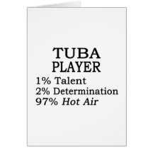 Air chaud de joueur de tuba carte
