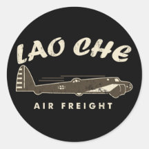 Air freight2 de LAO-CHE Autocollants Ronds