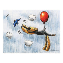 Aire-ballon Airedale Terrier Wens Kaart