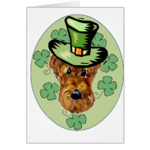 AIREDALE TERRIER CARTE DE VŒUX