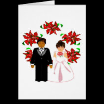 Ajouter interraciaux de mariage de Noël à la guirl cartes