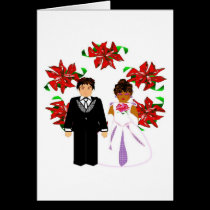 Ajouter interraciaux de mariage de Noël à la guirl cartes