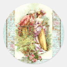 Ajouter vintages romantiques de Regency aux roses Autocollants