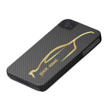 "ajoutez votre" logo nommé de silhouette d'or d'ho coque Case-Mate iPhone 4