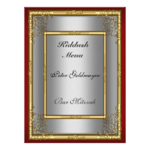 Ajoutez votre propre menu de Kiddush pour le bat m Invitation