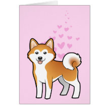 Akita Inu/amour de Shiba Inu Carte De Vœux