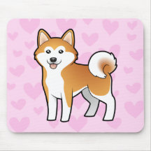Akita Inu/amour de Shiba Inu Tapis De Souris