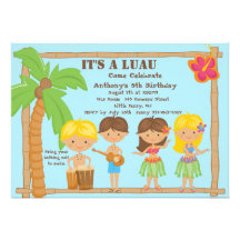 Al Kinder Uitnodiging van de Verjaardag Luau
