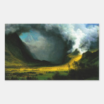 Albert Bierstadt Storm in de Stickers van Bergen