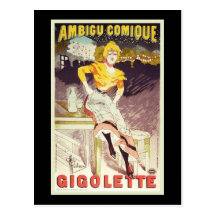 Albert Guillaume Ambigu Comique Gigolette Carte Postale