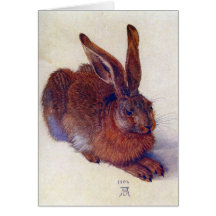 Albrecht Durer - CHROMATOGRAPHIE GAZEUSE de lièvre Cartes De Vœux