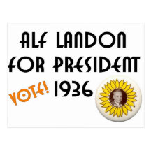 Alf Landon voor President Wenskaart