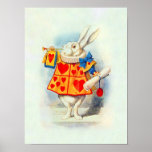 Alice au coeur de rose de lapin d'impression de ~  posters