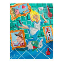 ALICE AU PAYS DES MERVEILLES CARTE POSTALE