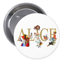 ALICE AU PAYS DES MERVEILLES ET AMIS BADGES