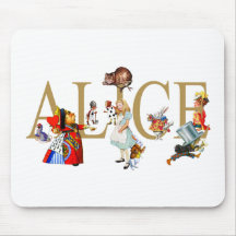 ALICE AU PAYS DES MERVEILLES ET AMIS TAPIS DE SOURIS