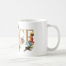 ALICE AU PAYS DES MERVEILLES ET AMIS TASSE À CAFÉ