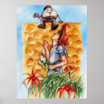 Alice au pays des merveilles et le Humpty Dumpty Posters