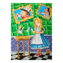 Alice au pays des merveilles, me boivent. Chapelie Faire-part Personnalisé