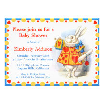 Alice dans des invitations faits sur commande de b