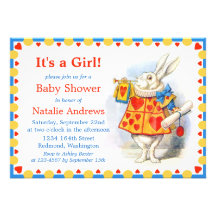 Alice dans des invitations faits sur commande de b