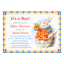 Alice dans des invitations faits sur commande de b