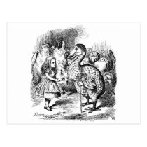 Alice in de Vogel van het Sprookjesland en van het briefkaarten