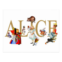 ALICE IN SPROOKJESLAND EN VRIENDEN WENS KAARTEN