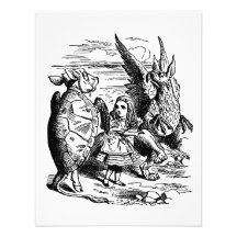 Alice in Sprookjesland; Onechte Schildpad, Gryphon Custom Uitnodging