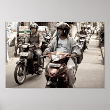 allée de cycliste de Bali Indonésie Affiches