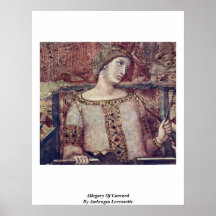 Allégorie d'accord par Ambrogio Lorenzetti Posters