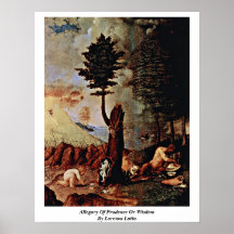Allégorie de la prudence ou sagesse par Lorenzo Lo Posters