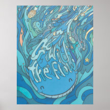 Allez de pair avec l'écoulement poster