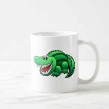 Alligator de bande dessinée tasse à café