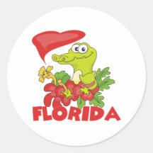 Alligator de la Floride Autocollants Ronds