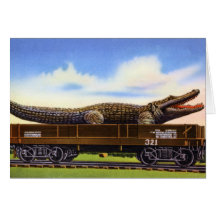 Alligator de la Floride sur un train Carte