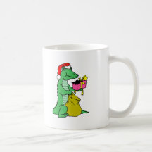 Alligator de Noël Mug À Café