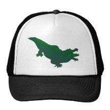 ALLIGATOR EN VERT CASQUETTE