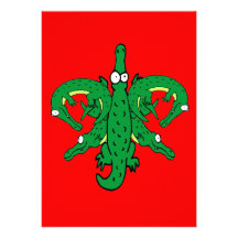 Alligator Fleur De Lis Faire-parts