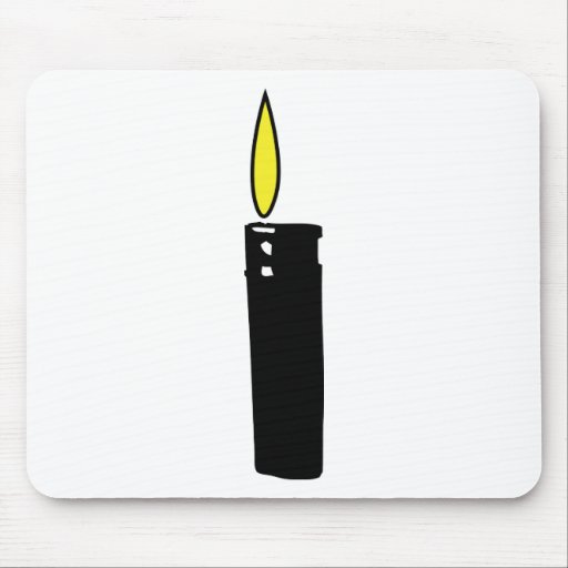 allumeur avec l'icône de flamme tapis de souris