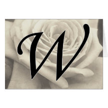 Allumeur de carte de voeux de monogramme de W