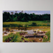 Almeida Júnior - paysage fluvial Posters