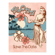 Aloha carte postale de la fille de danse polynésie