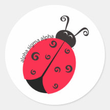 Alpha coccinelle d'alpha de sigma autocollants