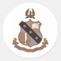 Alpha crête de phi de sigma adhésif rond