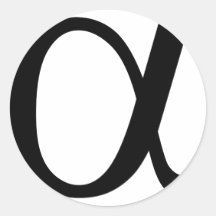 alpha icône a autocollants
