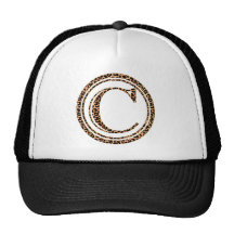 alphabet C de léopard Casquettes De Camionneur