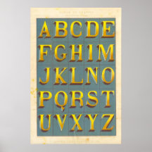 Alphabet (Lettres capitales) Posters